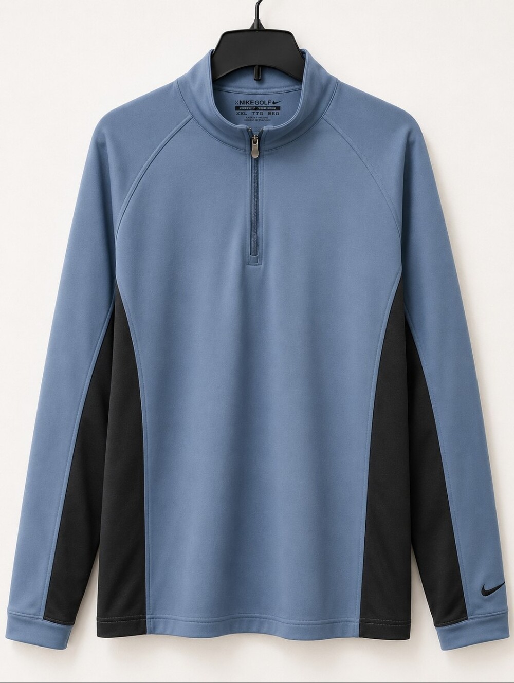 Nike Therma Fit Golf Pullover XXL Blue Gray 1/4 Zip Stretch Activewear